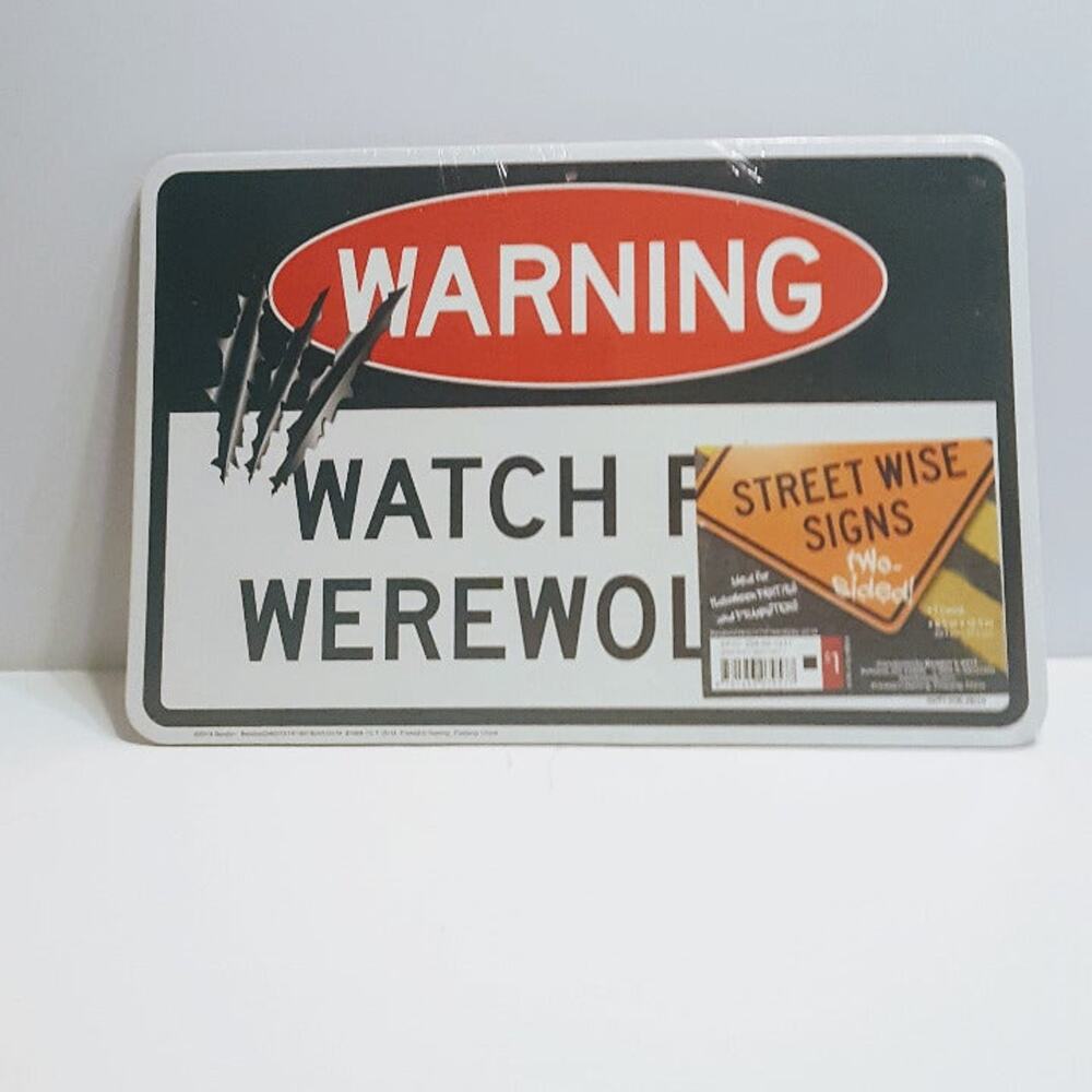 Watch for vampires 2-sided sign New sealed Haloween